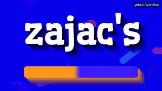 HOW PRONOUNCE ZAJACS BEST QUALITY VOICES [upl. by Omura]