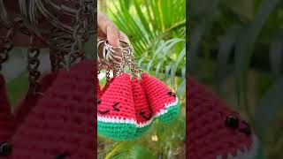 Amigurumi watermelon 🍉 keychains 🍉🍉🍉 crochet amigurumi shorts [upl. by Arriaes]