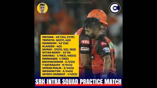 SRH Intra Squad Practice Match  Cricket Mantri  Vineeth Nagarjun  Markram  Tripathi  Umran [upl. by Ebanreb509]