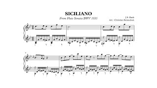 Bach  Siciliano  Piano [upl. by Aigroeg342]