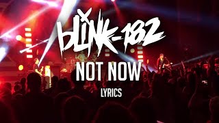 Blink 182  Not Now Lyric Video [upl. by Teteak]