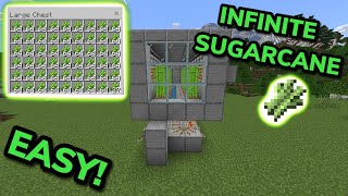 SIMPLE 121 AUTOMATIC SUGARCANE FARM TUTORIAL in Minecraft Bedrock MCPEXboxPSSwitchPC [upl. by Ahsya]