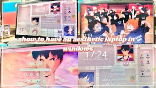 Easy way to make your laptop aesthetic  windows 10 customization [upl. by Katzir]