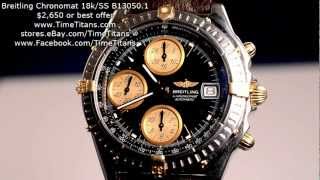 Breitling Chronomat 18k and Stainless Steel Black GT Dial B130501 [upl. by Cindra362]