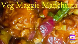 Maggi noodles manchurian recipe street style Telugu by vani’s trendy videos in USA [upl. by Sanoy]