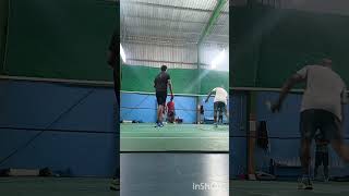 Badminton game racket lining Yonex Maxbolt Apacs youtube badminton ytshots ytshortsvideo [upl. by Jeremias]