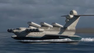 Lunclass Ekranoplan Launching a P270 Moskit [upl. by Anyalram]