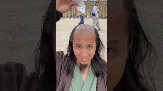 Palace of Versailles 🇫🇷 ASMR SAMURAI shaving razor topknot 侍 shavingtime [upl. by Conner921]