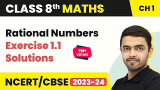 Rational Numbers  Exercise 11 Solutions  Class 8 NCERT Maths Chapter 1 202223 [upl. by Curcio]