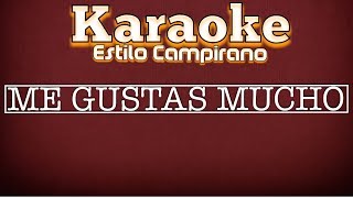 Me Gustas Mucho  Karaoke  Estilo Campirano [upl. by Hung]