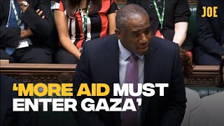 David Lammy confirms UK will undo Conservative funding cuts to Gaza aid agency [upl. by Iverson]