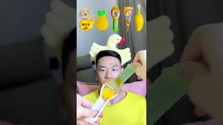 🧀🧇🥟🎧ASMR Yellowthemed Mukbang  Perfect for Sleepimmersive asmr asmrsounds funny [upl. by Htims]