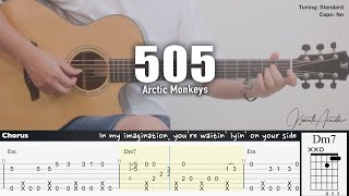 505  Arctic Monkeys  Fingerstyle Guitar  TAB  Chords  Lyrics [upl. by Suckram]