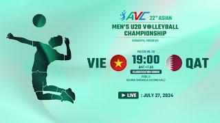 LIVE  VIE VS QAT  22nd Asian Mens U20 Volleyball Championship [upl. by Rosa]