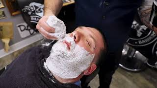 The Perfect Shave with a Straight Razor ASMR No Music No Talking [upl. by Finny]