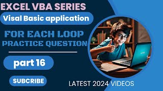 Mastering VBA Part 16  For Each Loop  Loops  In Hindi  In VBA [upl. by Zednanreh]