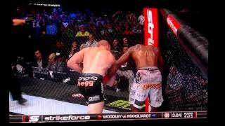 Nate Marquardt knocks out Tyron Woodley from saturday night [upl. by Elvina]