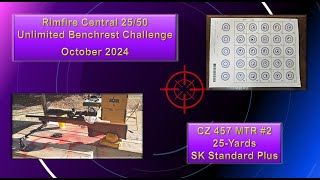 CZ 457 MTR Rimfire Central 2550 Unlimited Challenge 25Yards [upl. by Hannahs]