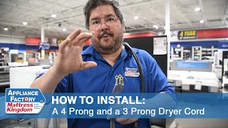 How To Install 4 Prong and 3 Prong Dryer Cord [upl. by Navarro678]