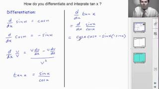 How to differentiate and integrate tanx  ALevel Maths Revision [upl. by Lois387]