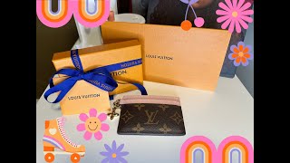 Louis Vuitton LV Charms Card Holder unboxing and organizing [upl. by Patrica]