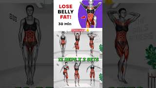 Flatten Your Belly Fast ➜ 2Week Standing Exercise Routine 🔥 [upl. by Nirual260]