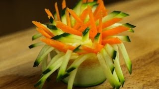 How To Make Pinwheel Vegetable Garnish [upl. by Gipson]