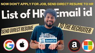 Send resume to company by email  Cold email for job  ask for referral🔥 [upl. by Bocyaj125]