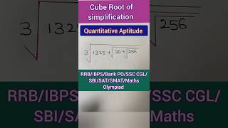 Cube Root  Simplification Quantitative AptitudeSATGMATRRBIBPSSBIBankPOshortsytshortsmaths [upl. by Darrelle]