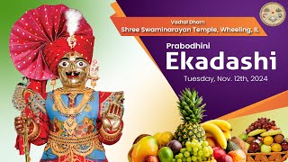 Prabodhini Ekadashi Mahapuja  Vadtal Dham Dwishatabdi Mahotsav  Swaminarayan Mandir Wheeling [upl. by Weitman698]