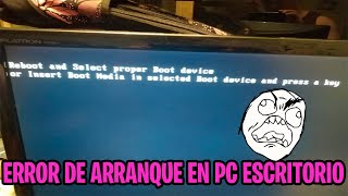 Error de arranque en PC de escritorio no entra al windows [upl. by Eicats]