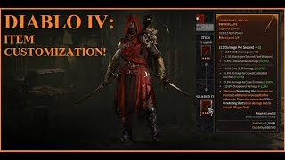 Diablo IV Item Customization  Upgrades [upl. by Elleirol]