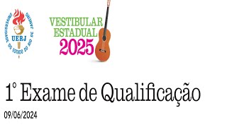 1 Exame de Qualificação UERJ 2025 O que achei da prova [upl. by Lamahj]