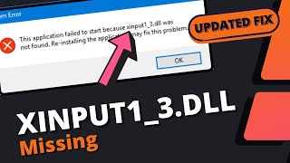 Xinput13dll is Missing from your Computer   2024 UPDATED FIX [upl. by Aned762]