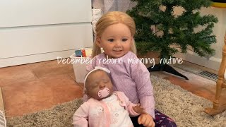 December morning routine with reborn Autumn and Whitney [upl. by Leva]