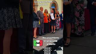 RECONOCIMIENTO INTERNACIONAL AL MÉRITO A MG KARINA VIMONTE [upl. by Aerb2]