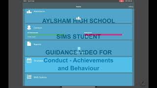 SIMS Student  Conduct achievements and behaviour [upl. by Aiasi856]