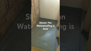 Shower Pan Waterproofing is done diy shower waterproofing shortvideo plumbing shorts [upl. by Esiled]