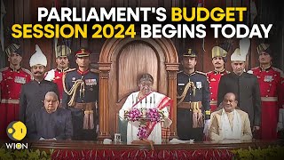 Budget 2024 LIVE President Droupadi Murmu addresses both Houses of the Parliament  WION LIVE [upl. by Nuri]