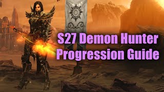 TLDR Demon Hunter Season 27 Progression Guide  From Haedrig to Full UE  Shadow Speedfarming [upl. by Dyna]