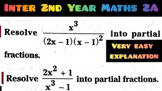 Partial fractionsmaths naresh eclass [upl. by Novihs]