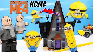 Despicable ME 4 Grus Family Mansion amp MEGA Minions Minifigures LEGO Sets Build Review [upl. by Acinorej]