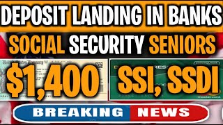 1400 DIRECT DEPOSIT WILL BE LANDING IN BANKS FOR ALL SOCIAL SECURITY RECIPIENTS ON SS SSI SSDI VA [upl. by Einittirb]