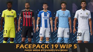 FIFA 19  NEW EXCLUSIVE FACES  OVIDIOs FIFA 19 FACEPACK V19 WIP  5 [upl. by Herzig828]