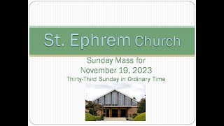 Sunday Mass for November 19 2023 [upl. by Eignat]