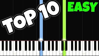 Top 10 Easy Piano Songs for the Complete Beginners [upl. by Joslyn]