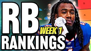 Top 35 Running Back Rankings for Week 1 Fantasy Football [upl. by Sylvan]