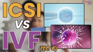 ICSI VS IVF in Hindi  ICSI और IVF कब और कैसे किया जाता है Is IVF better than ICSI Crysta IVF [upl. by Senior]