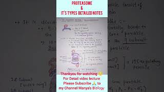 PROTEASOME amp ITS TYPES DETAILED NOTES  CSIRNET  GATEMSC BSC BIOCHEMISTRY LECTURE [upl. by Aleka891]