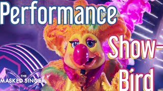 Showbird Sings quotLets Hear It for the Boyquot By Deniece WilliamsThe Masked Singer USA Season 12 Ep 2 [upl. by Uase699]